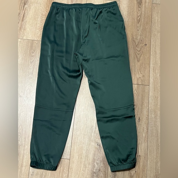 Socialite Dark Emerald Green Silky Joggers Medium - Picture 3 of 4